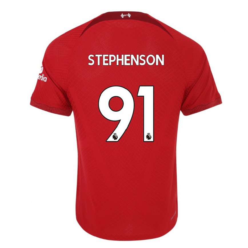 メンズフットボールルカ・ステファンソン#91濃い赤ホームシャツ2022/23ジャージーユニフォーム