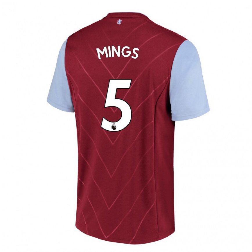 メンズフットボールタイロン・ミングス#5ワインホームシャツ2022/23ジャージーユニフォーム