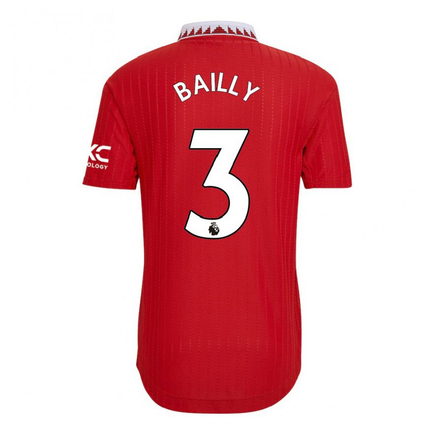 メンズフットボールエリック・バイリー#3レッドホームシャツ2022/23ジャージーユニフォーム