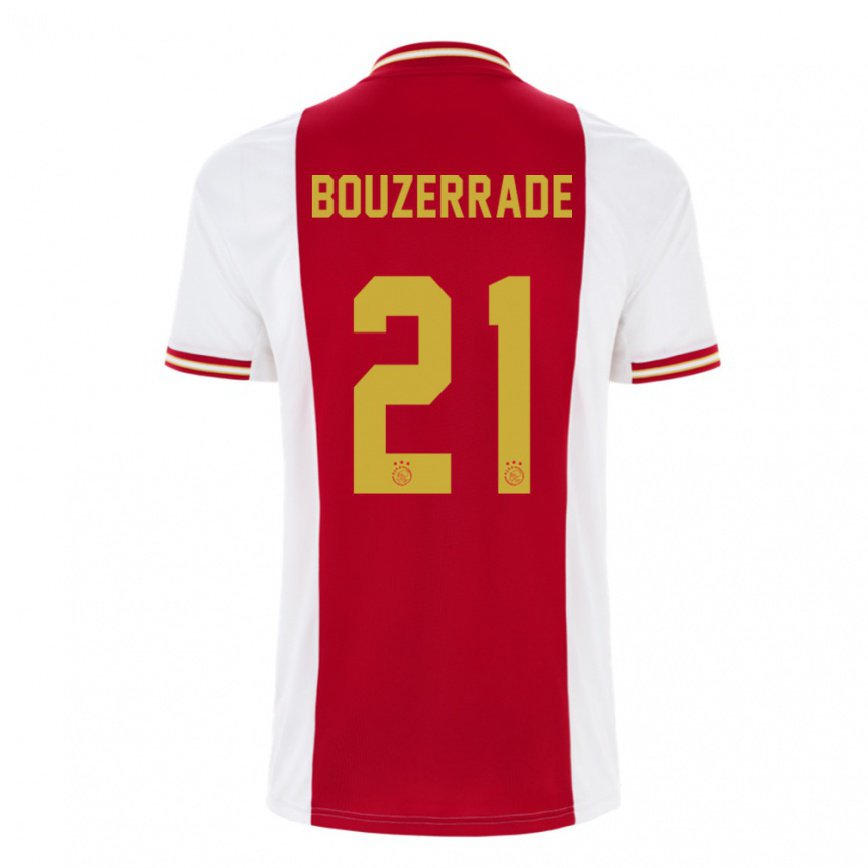 メンズフットボールザイナ・ブゼラード#21濃い赤 ホワイトホームシャツ2022/23ジャージーユニフォーム