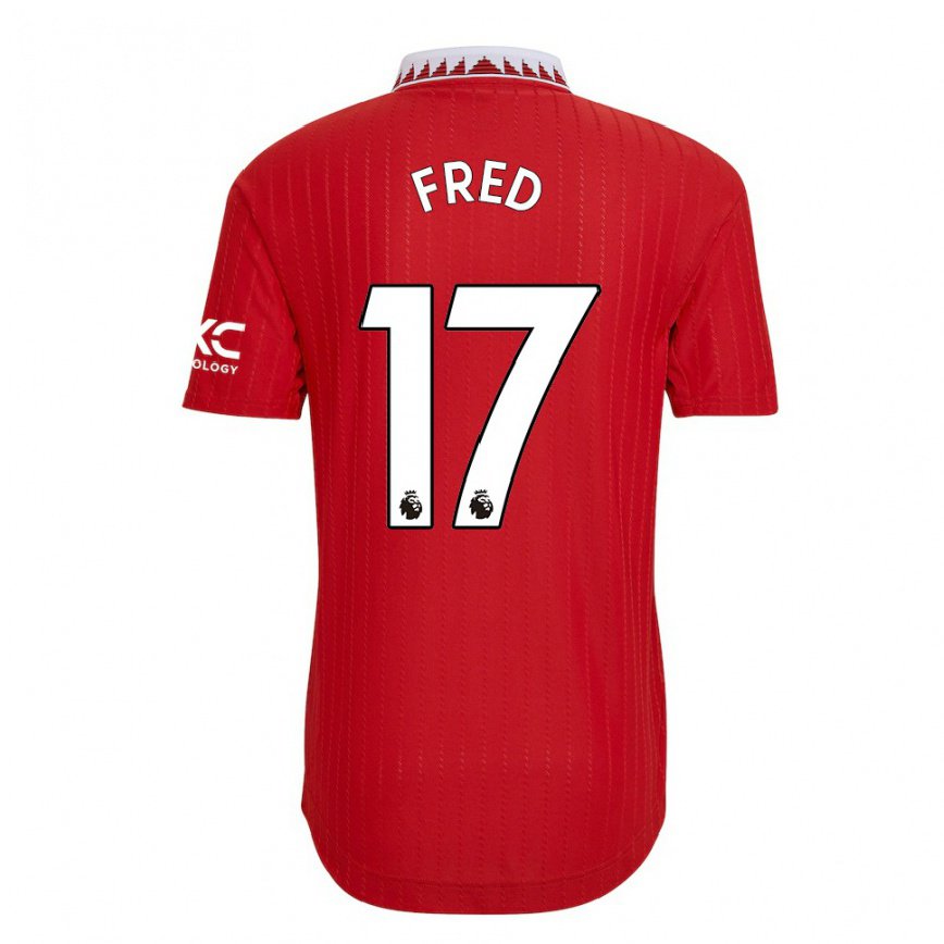 メンズフットボールフレッド#17レッドホームシャツ2022/23ジャージーユニフォーム