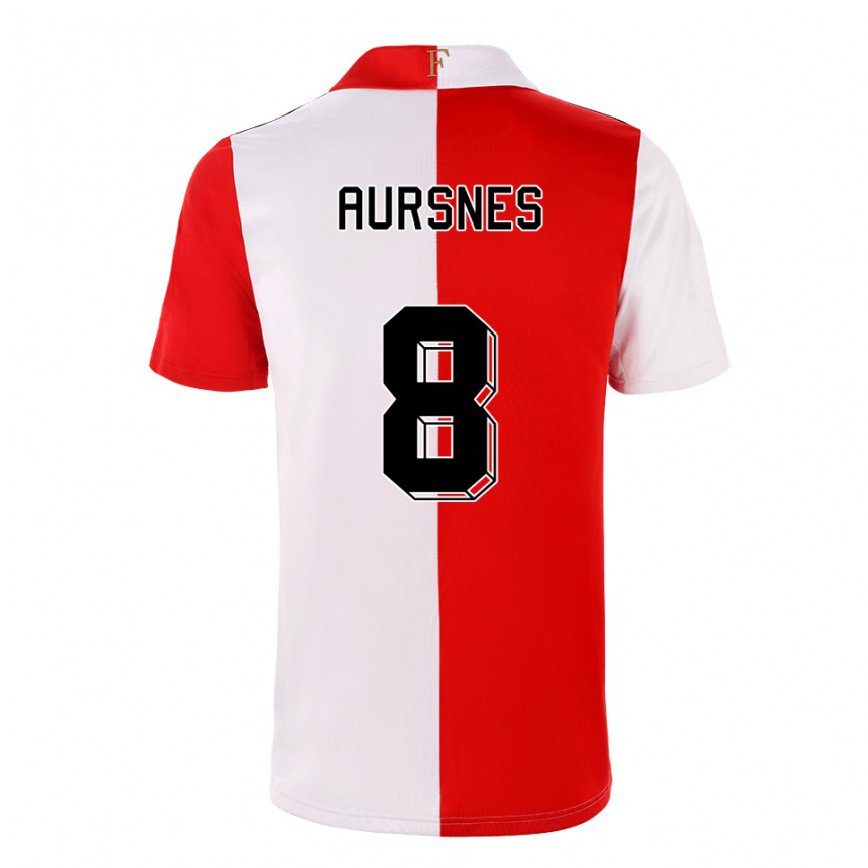 メンズフットボールフレデリク・アウルスネス#8チリホワイトホームシャツ2022/23ジャージーユニフォーム