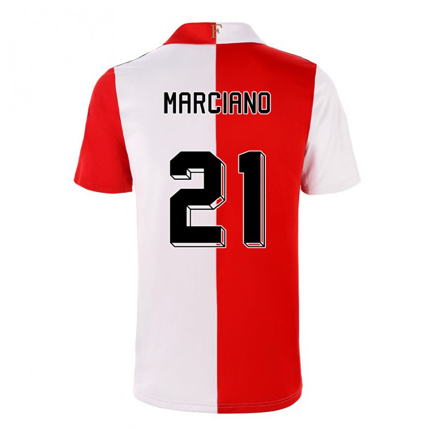 メンズフットボールオフィル・マルシアーノ#21チリホワイトホームシャツ2022/23ジャージーユニフォーム