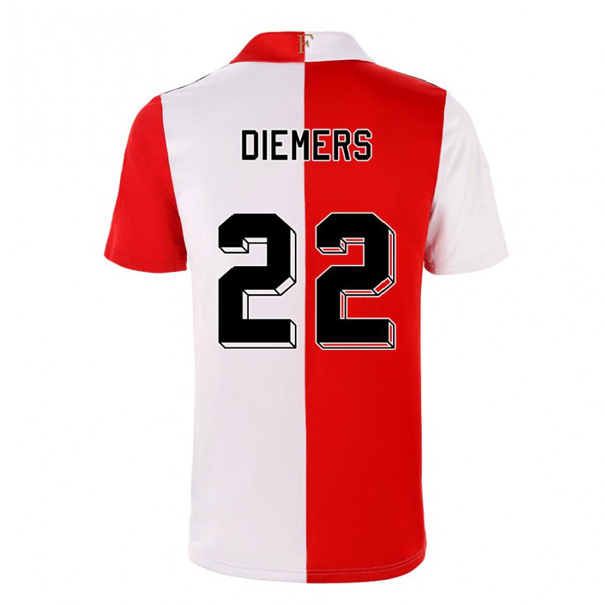 メンズフットボールマルク・ディーメルス#22チリホワイトホームシャツ2022/23ジャージーユニフォーム