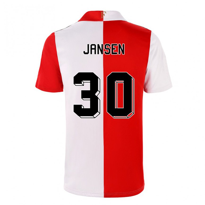 メンズフットボールタイス・ジャンセン#30チリホワイトホームシャツ2022/23ジャージーユニフォーム