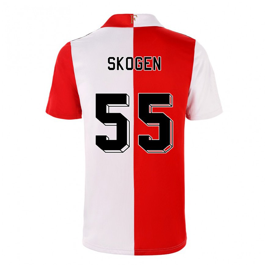 メンズフットボールソンドレ・スコーゲン#55チリホワイトホームシャツ2022/23ジャージーユニフォーム