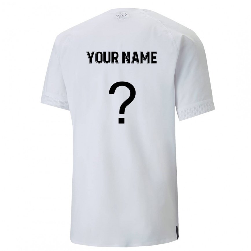 メンズフットボールあなたの名前#0クリーミーホワイトホームシャツ2022/23ジャージーユニフォーム