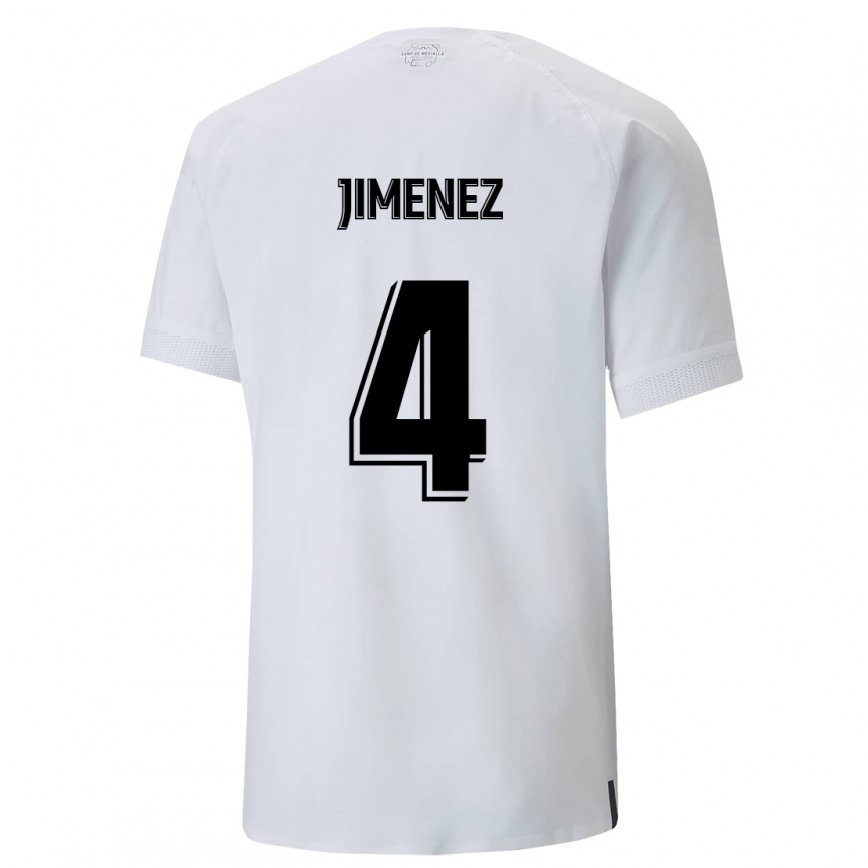 メンズフットボールマリア・ヒメネス#4クリーミーホワイトホームシャツ2022/23ジャージーユニフォーム