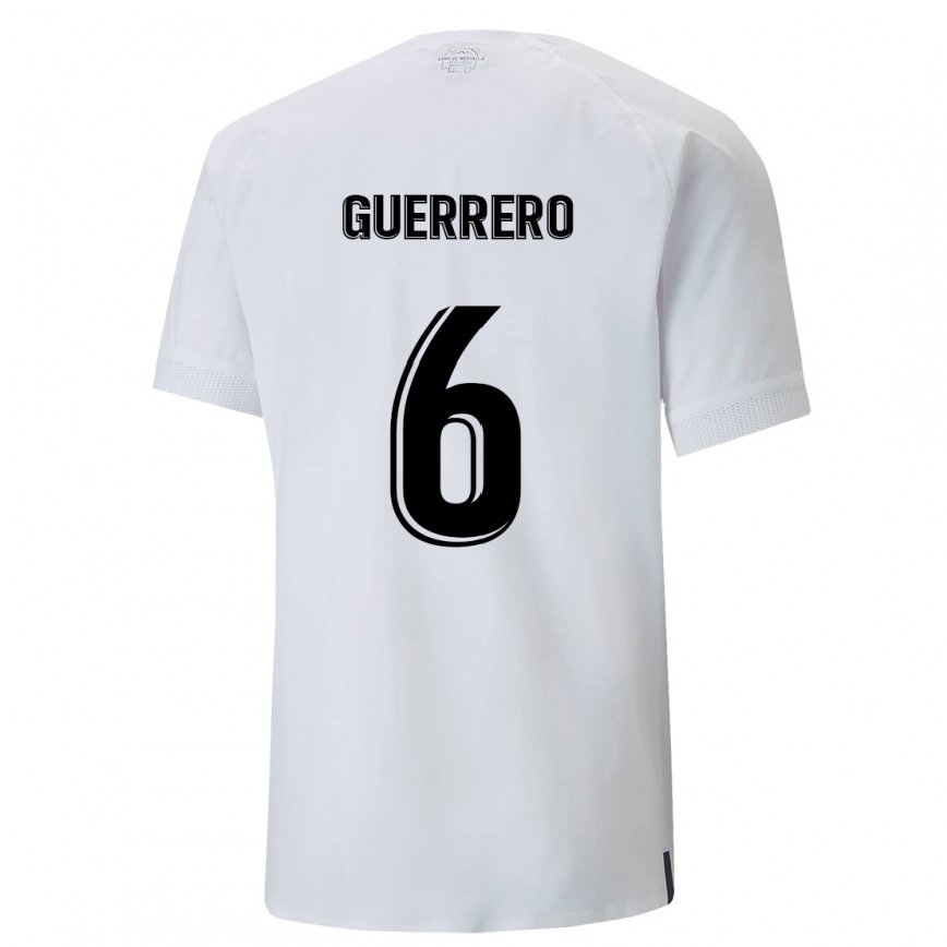 メンズフットボールパウラ・ゲレーロ#6クリーミーホワイトホームシャツ2022/23ジャージーユニフォーム