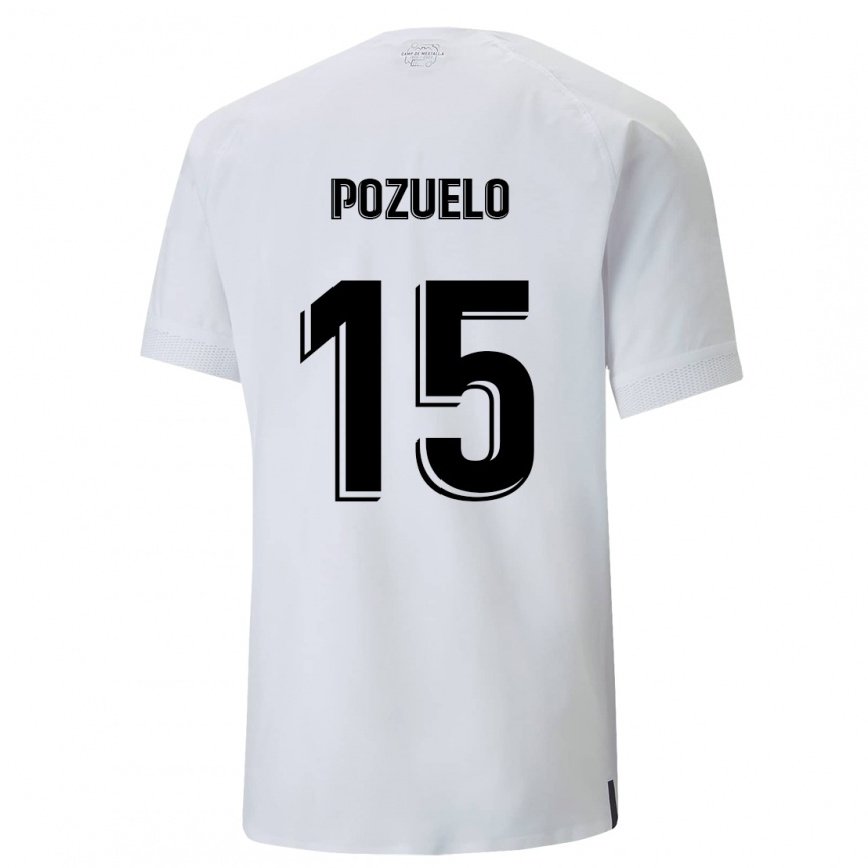 メンズフットボールエスター・マルティン・ポスエロ#15クリーミーホワイトホームシャツ2022/23ジャージーユニフォーム