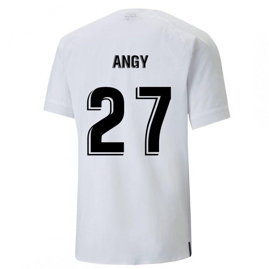 メンズフットボールアンジー#27クリーミーホワイトホームシャツ2022/23ジャージーユニフォーム
