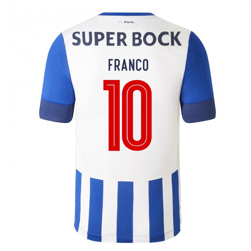 メンズフットボールアンドレ・フランコ#10ロイヤルブルーホームシャツ2022/23ジャージーユニフォーム