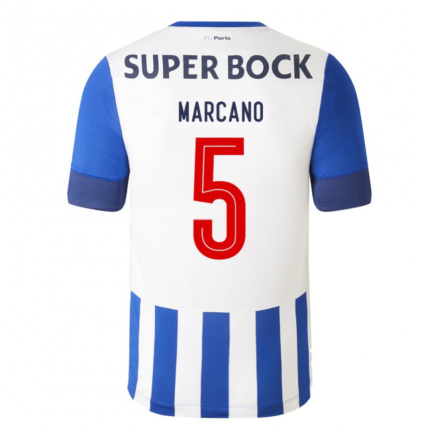 メンズフットボールイバン・マルカノ#5ロイヤルブルーホームシャツ2022/23ジャージーユニフォーム