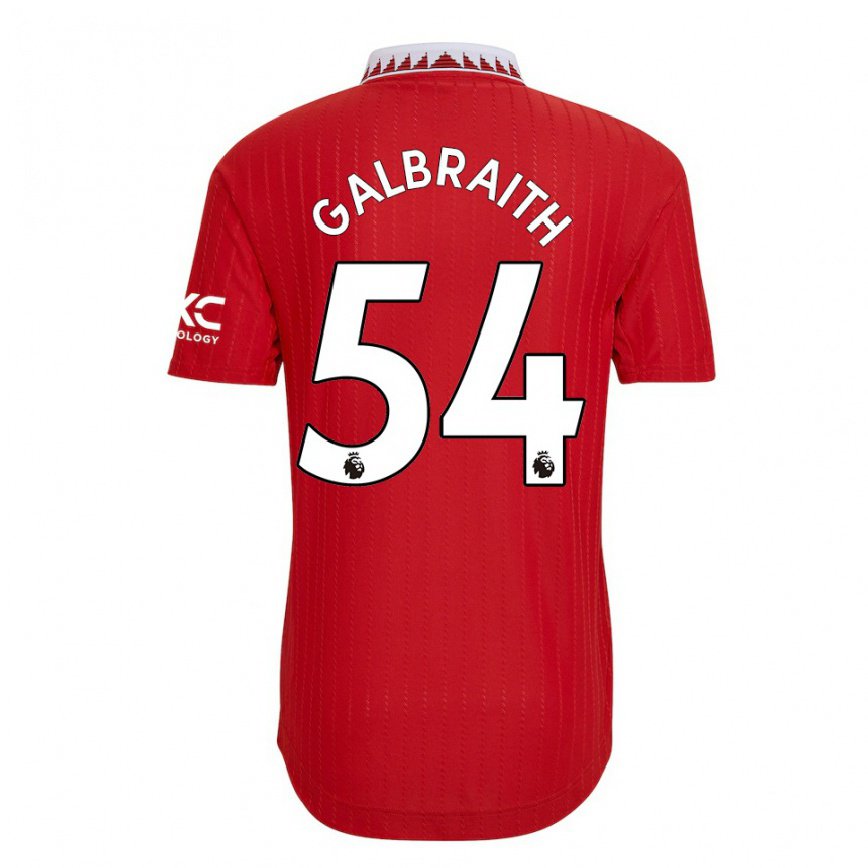 メンズフットボールイーサン・ガルブレイス#54レッドホームシャツ2022/23ジャージーユニフォーム