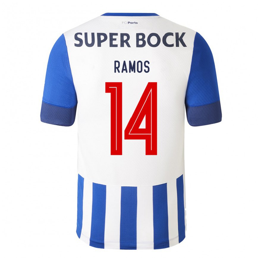 メンズフットボールクラウディオ・ラモス#14ロイヤルブルーホームシャツ2022/23ジャージーユニフォーム