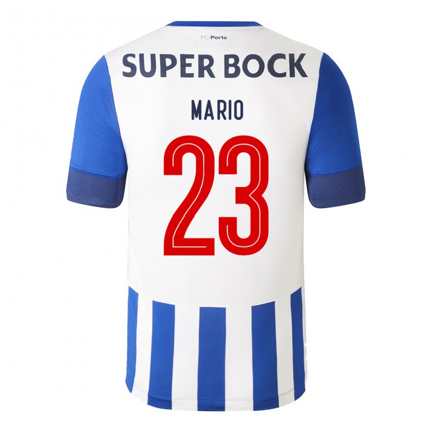 メンズフットボールジョアン・マリオ#23ロイヤルブルーホームシャツ2022/23ジャージーユニフォーム