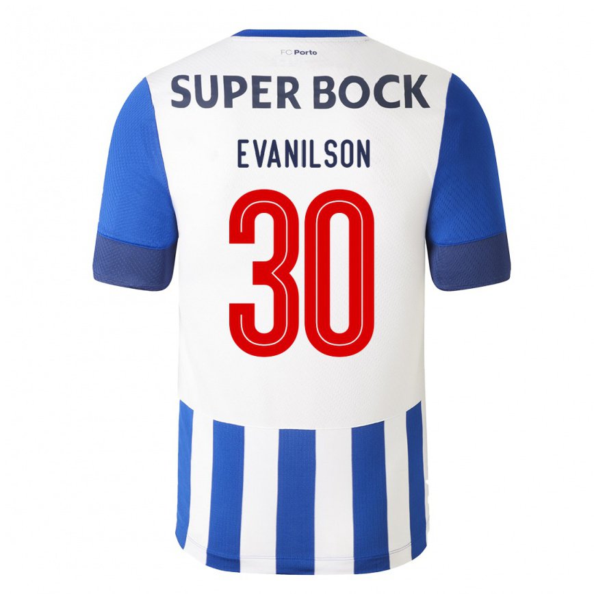 メンズフットボールエヴァニウソン#30ロイヤルブルーホームシャツ2022/23ジャージーユニフォーム