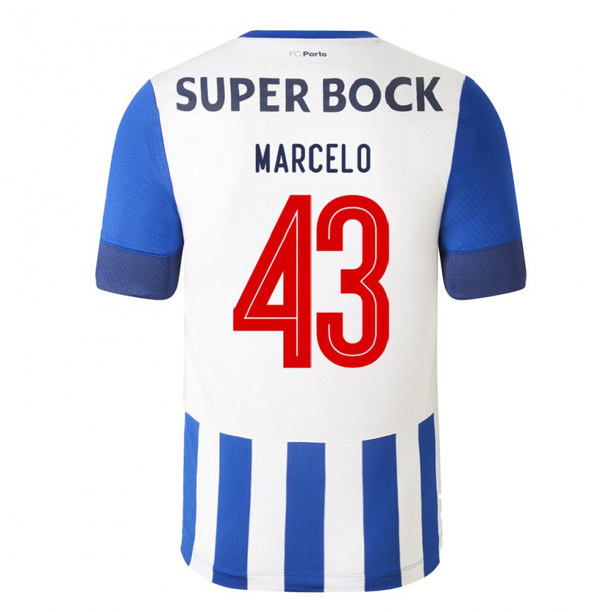 メンズフットボールジョアン・マルセロ#43ロイヤルブルーホームシャツ2022/23ジャージーユニフォーム
