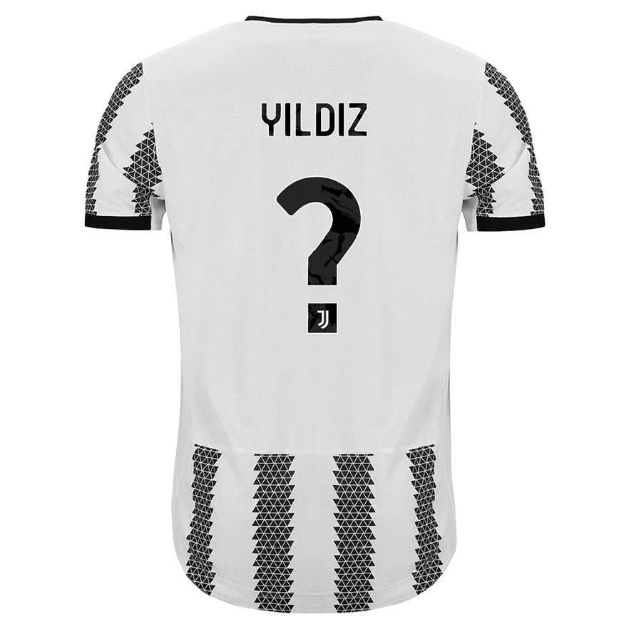 メンズフットボールケナン・ユルドゥズ#0ホワイトブラックホームシャツ2022/23ジャージーユニフォーム