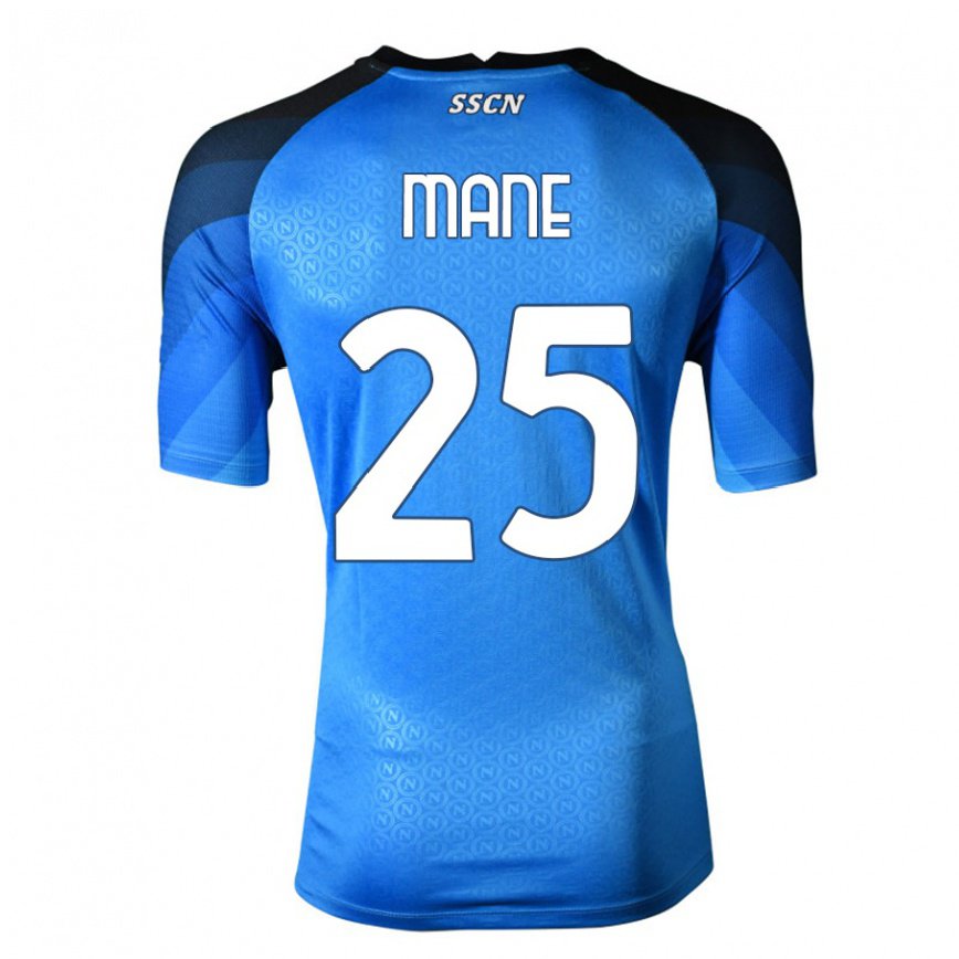メンズフットボールバラ・ムーサ・マネ#25ダークブルーグレーホームシャツ2022/23ジャージーユニフォーム