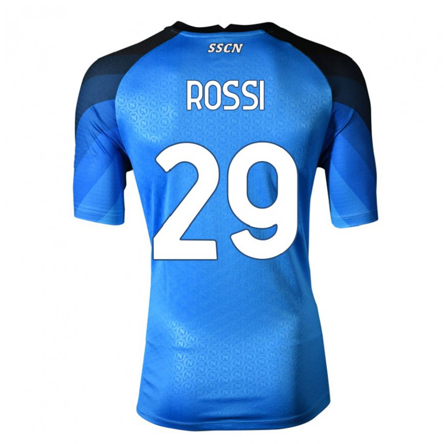 メンズフットボールフランチェスコ・ロッシ#29ダークブルーグレーホームシャツ2022/23ジャージーユニフォーム