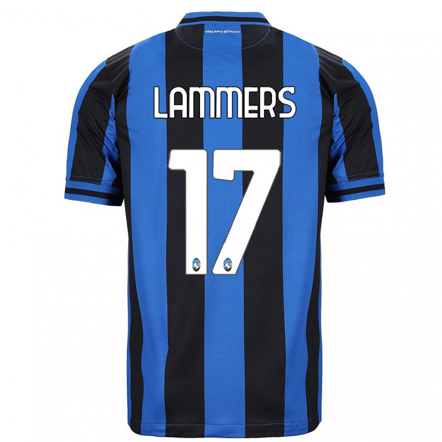 メンズフットボールサム・ラマース#17ブルー ブラックホームシャツ2022/23ジャージーユニフォーム