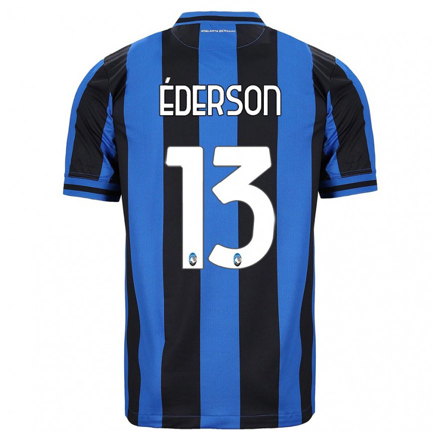 メンズフットボールエデルソン・モラエス#13ブルー ブラックホームシャツ2022/23ジャージーユニフォーム