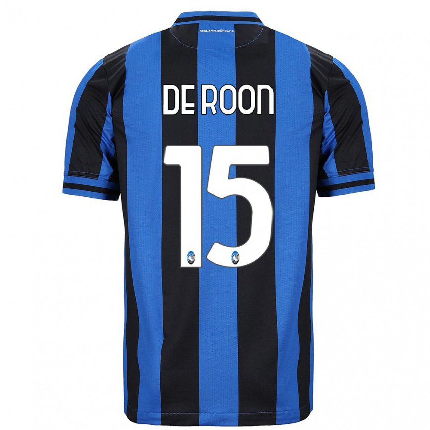 メンズフットボールマルテン・デ・ローン#15ブルー ブラックホームシャツ2022/23ジャージーユニフォーム