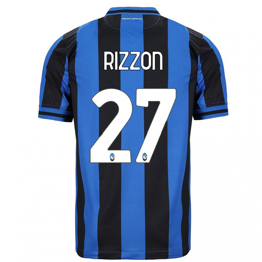 メンズフットボールジュリア・リゾン#27ブルー ブラックホームシャツ2022/23ジャージーユニフォーム