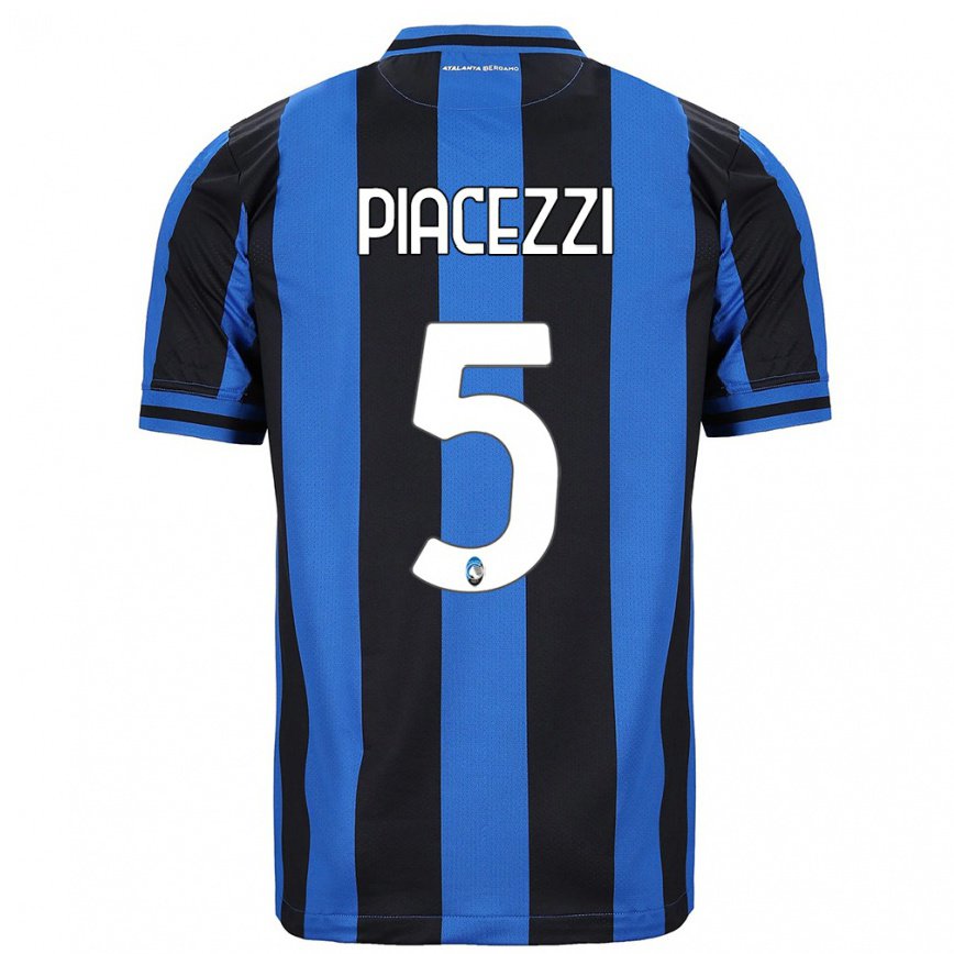 メンズフットボールエレオノーラ・ピアチェッツィ#5ブルー ブラックホームシャツ2022/23ジャージーユニフォーム