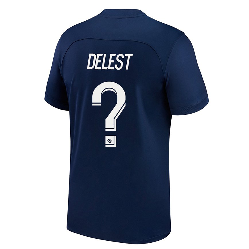 メンズフットボールシャディル・デレスト#0暗いブルーレッドホームシャツ2022/23ジャージーユニフォーム