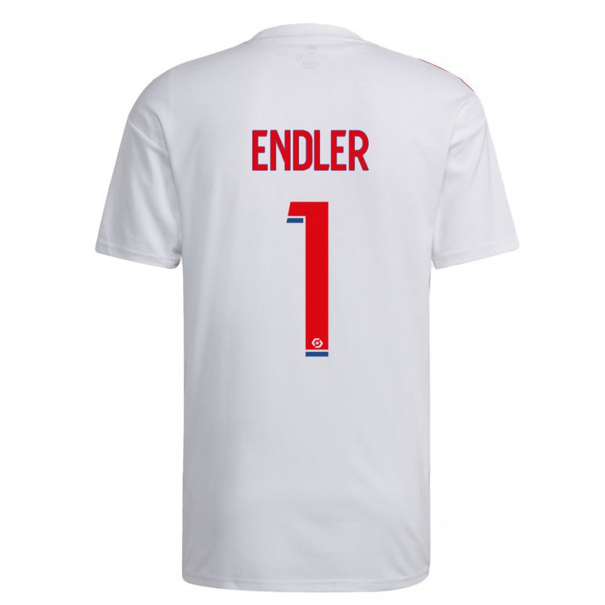メンズフットボールクリスティアネ・エンドレル#1ホワイト ブルーレッドホームシャツ2022/23ジャージーユニフォーム