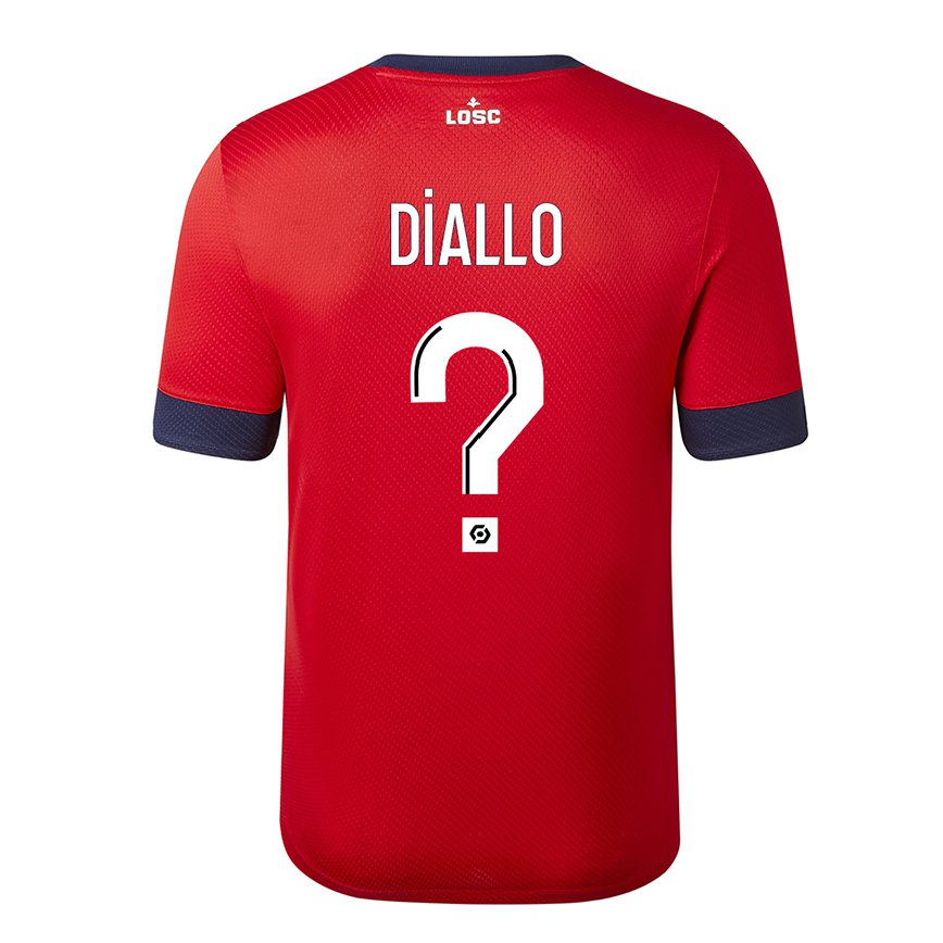 メンズフットボールアルファ・ディアロ#0レッドキャンディーアップルホームシャツ2022/23ジャージーユニフォーム