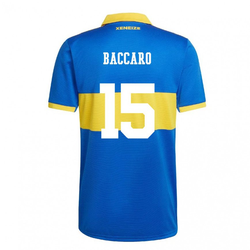 メンズフットボールカミラ・バッカロ#15オリンピックイエローホームシャツ2022/23ジャージーユニフォーム