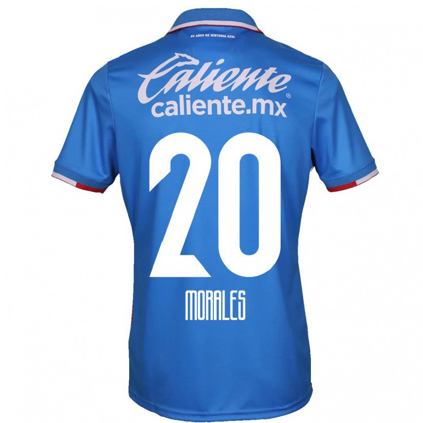 メンズフットボールイバン・モラレス#20アズールブルーホームシャツ2022/23ジャージーユニフォーム