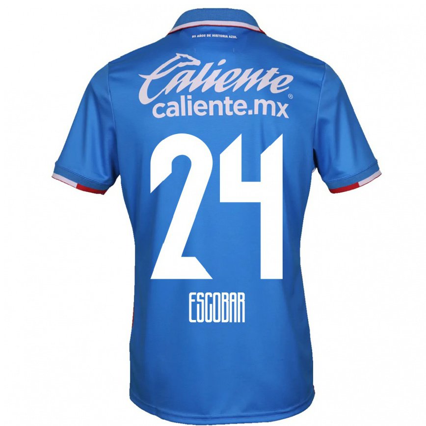 メンズフットボールフアン・エスコバル#24アズールブルーホームシャツ2022/23ジャージーユニフォーム