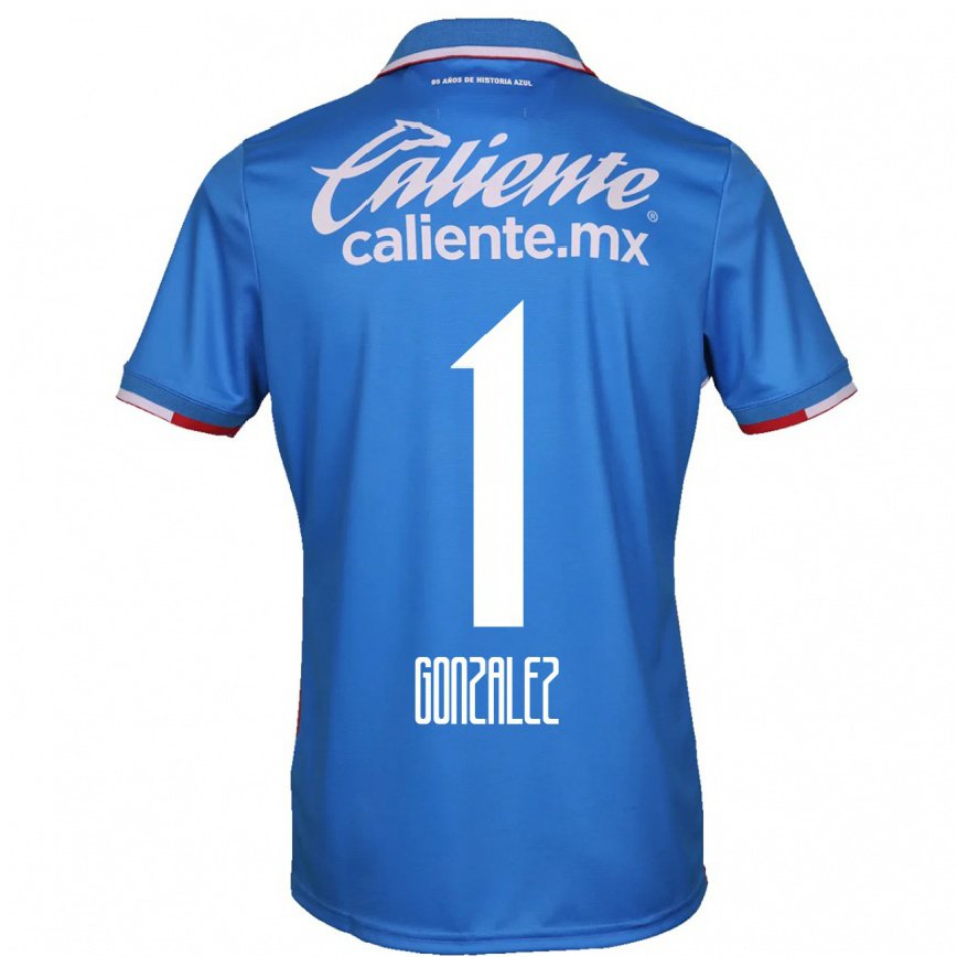 メンズフットボールイツァヤナ・ゴンザレス#1アズールブルーホームシャツ2022/23ジャージーユニフォーム