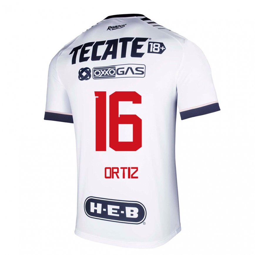 メンズフットボールセウゾ・オルティス#16ホワイトスペースホームシャツ2022/23ジャージーユニフォーム