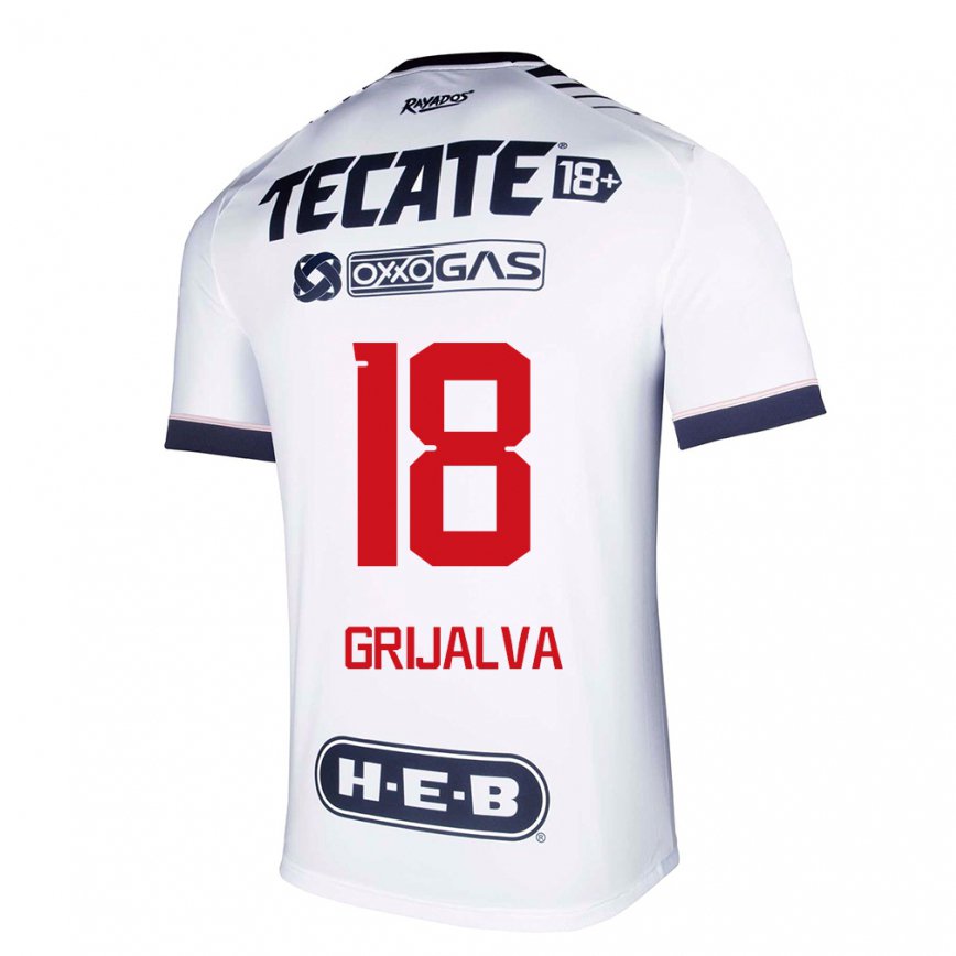メンズフットボールアクセル・グリハルバ#18ホワイトスペースホームシャツ2022/23ジャージーユニフォーム
