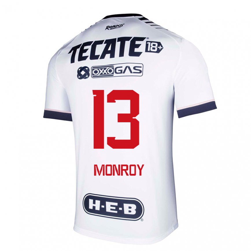 メンズフットボールパオラ・モンロイ#13ホワイトスペースホームシャツ2022/23ジャージーユニフォーム
