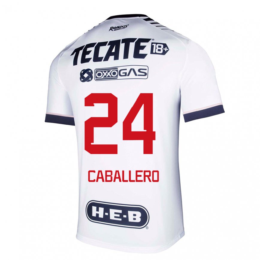 メンズフットボールマリアナ・カバレロ#24ホワイトスペースホームシャツ2022/23ジャージーユニフォーム