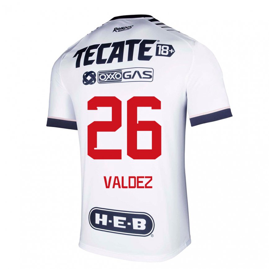 メンズフットボールヴァレリア・バルデス#26ホワイトスペースホームシャツ2022/23ジャージーユニフォーム