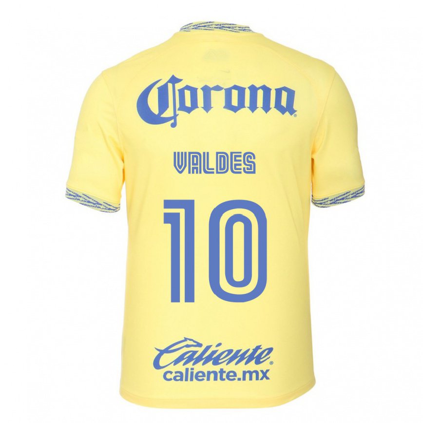 メンズフットボールディエゴ・バルデス#10レモンイエローホームシャツ2022/23ジャージーユニフォーム