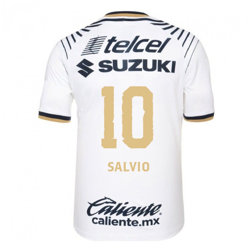 メンズフットボールエドゥアルド・サルビオ#10ホワイトデニムホームシャツ2022/23ジャージーユニフォーム