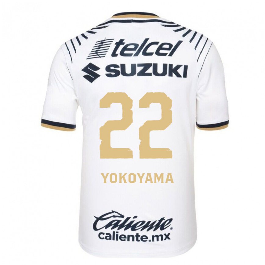 メンズフットボールマリア・アケミ・ヨコヤマ・カーロン#22ホワイトデニムホームシャツ2022/23ジャージーユニフォーム