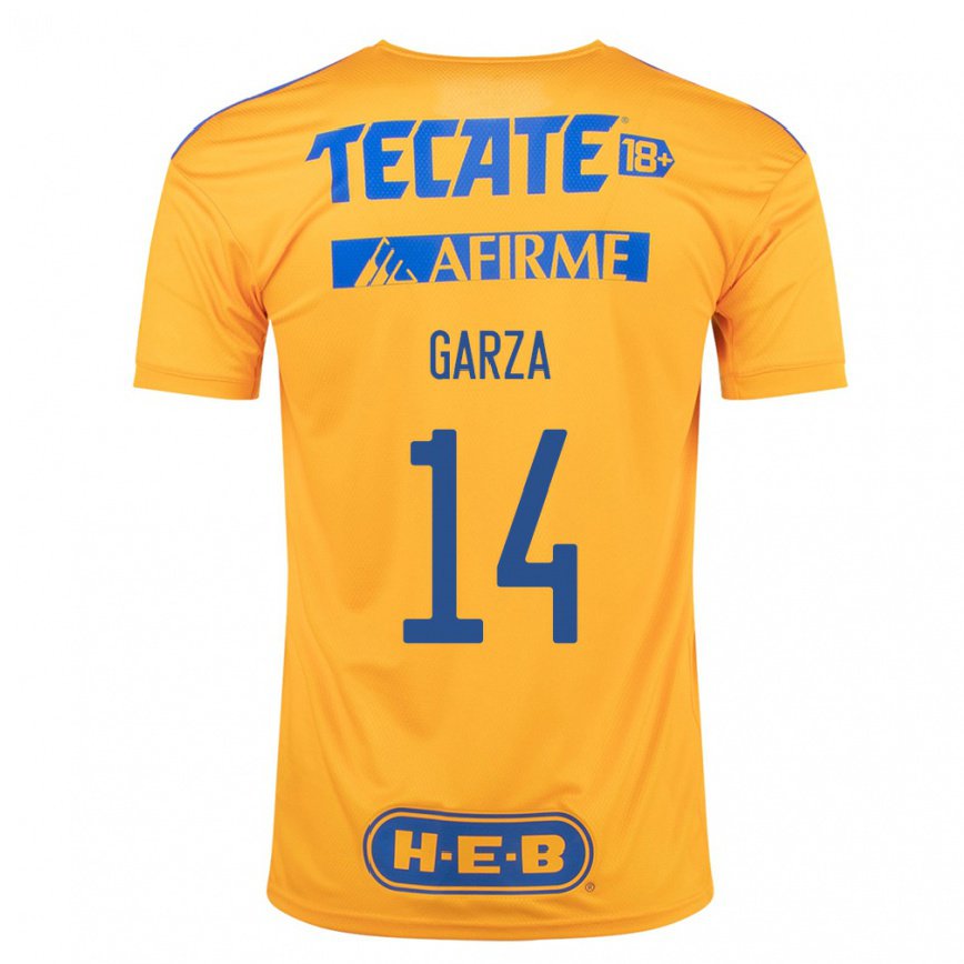 メンズフットボールイエス・ガルザ#14バンブルビーイエローホームシャツ2022/23ジャージーユニフォーム