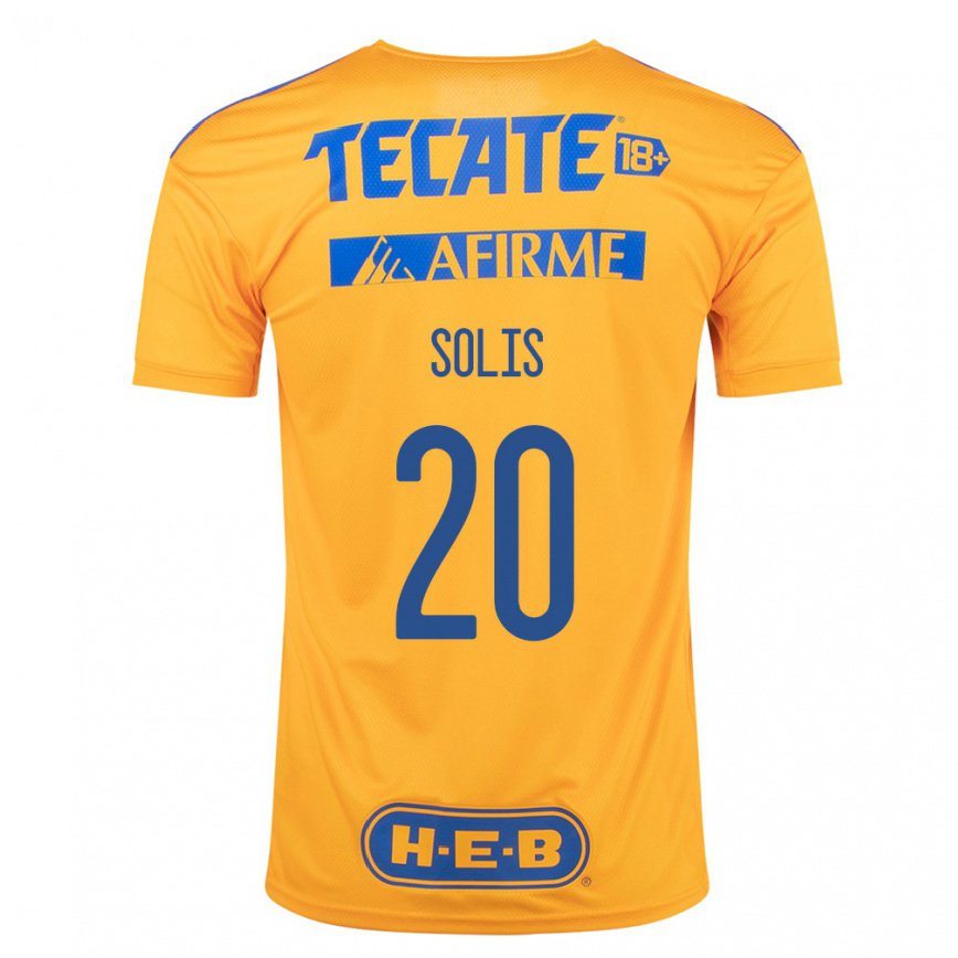 メンズフットボールオフェリア・ソリス#20バンブルビーイエローホームシャツ2022/23ジャージーユニフォーム