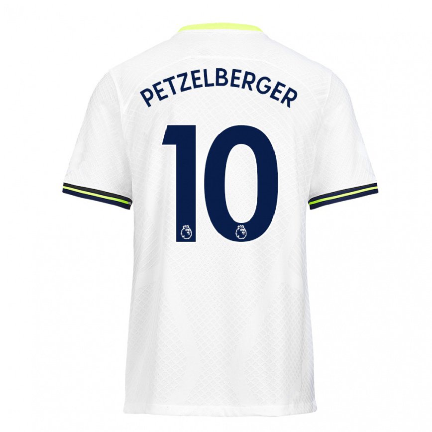 メンズフットボールラモーナ・ペッツェルバーガー#10ホワイト グリーンホームシャツ2022/23ジャージーユニフォーム