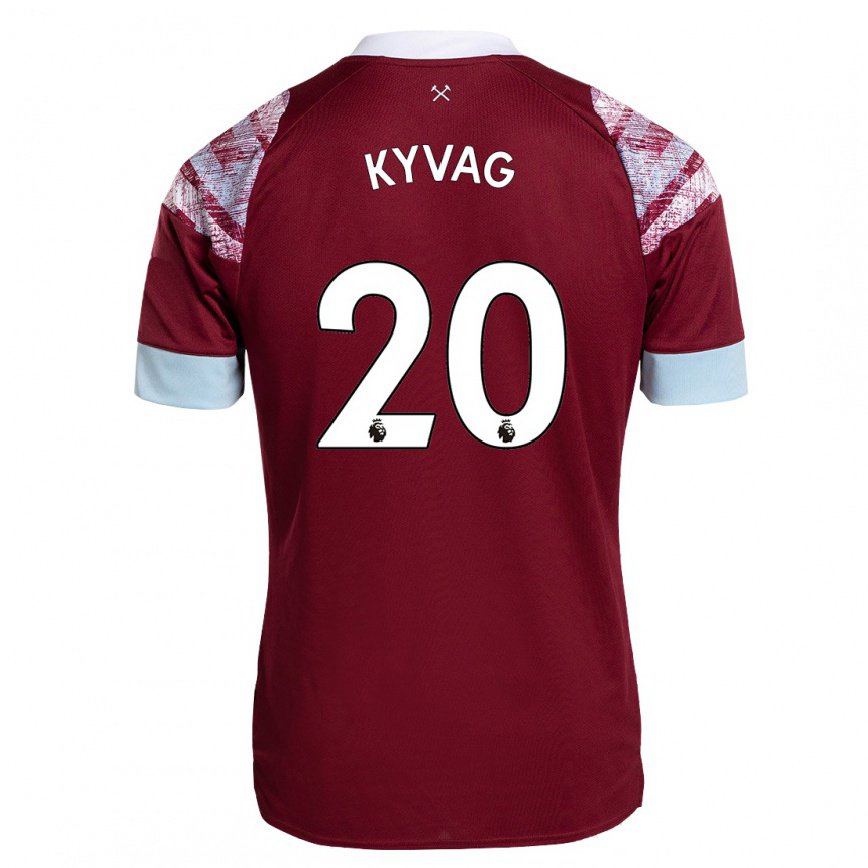 メンズフットボールテア・キヴォーグ#20クラレットホームシャツ2022/23ジャージーユニフォーム