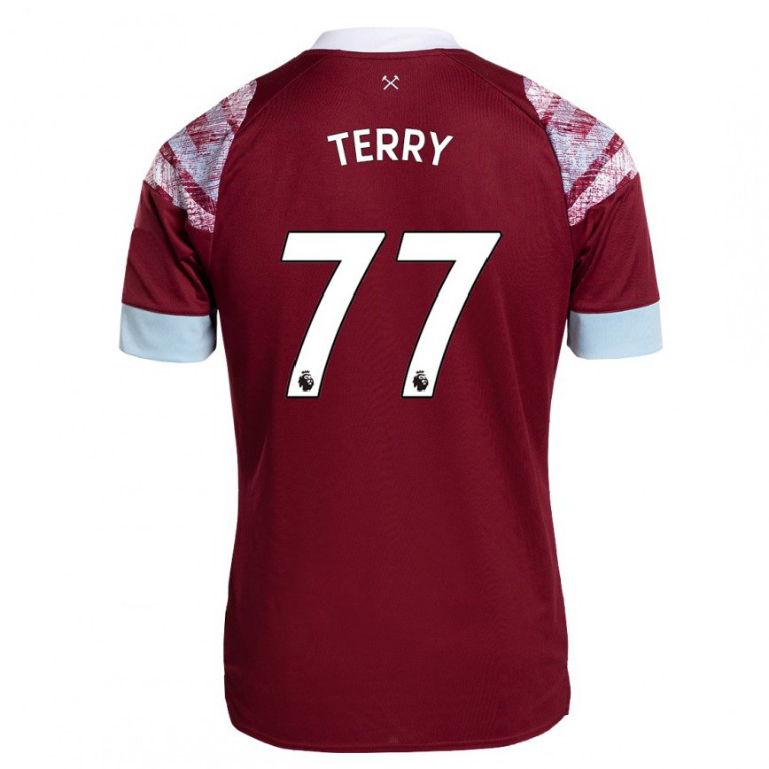 メンズフットボールメイソンテリー#77クラレットホームシャツ2022/23ジャージーユニフォーム